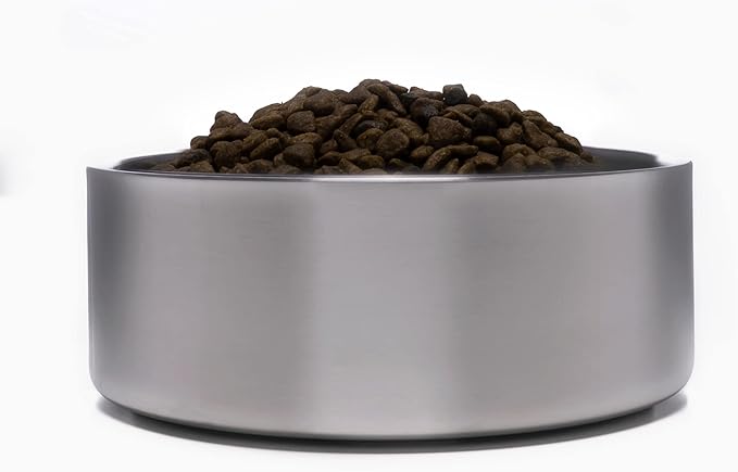 4Knines Dog Bowl Stainless Steel Non-Slip Bottom for Food and Water (Pink)