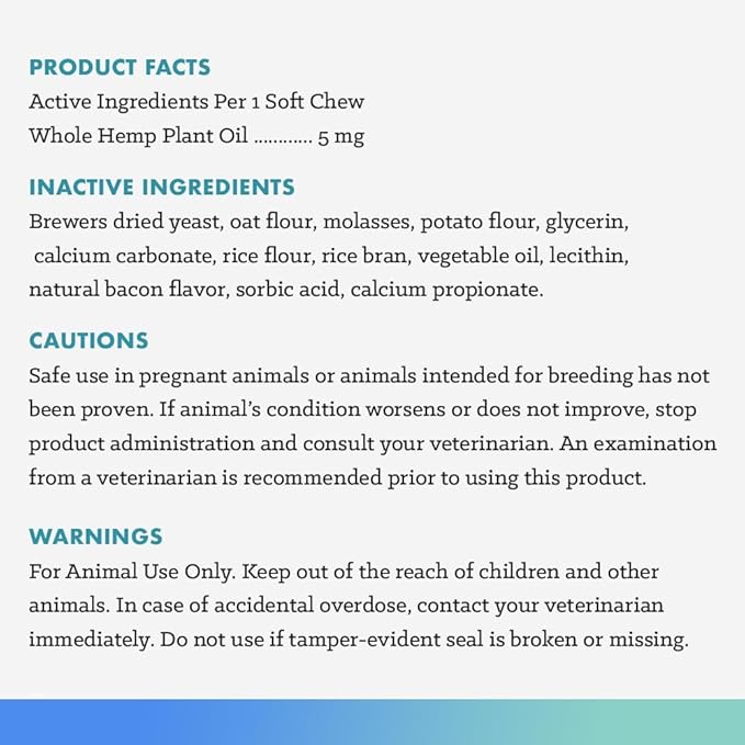 iHeartDogs Hemp Calming & Mobility Chews for Dogs - Dog Anxiety Relief Bites with Hemp - Bacon Flavored Dog Calming Treats for Anxiety, Stress, & Joint Movement