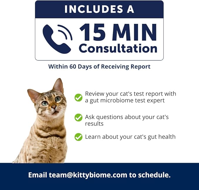 AnimalBiome Cat Probiotics Test Kit - Gut Microbiome Health Test - KittyBiome (Cats Outside The US)