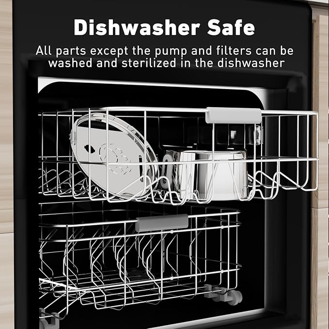 HAJXM Cat Water Fountain, 4.0L/135oz Automatic Pet Fountain Stainless Steel Large Dog Water Dispenser with Ultra-Quiet Pump & 6 Replacement Filters & for Cats Inside, Dogs, Multiple Pets