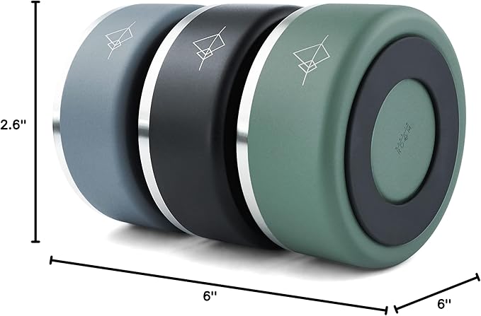 MADE TO ROAM Premium Everest Bowl - Stainless Steel Double-Walled Vacuum-Insulated Dog Bowl with Non-Slip Grip (Colorado Nightsky, 32oz)