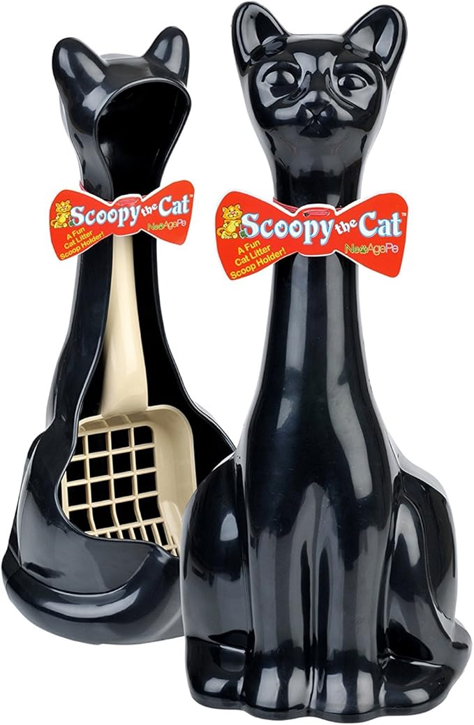 Scoopy Cat Litter Scoop and Holder - Black