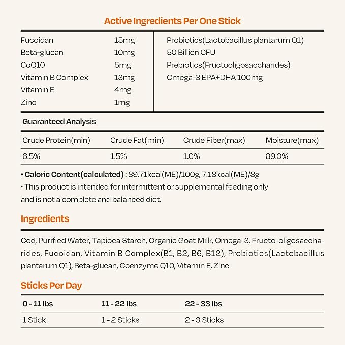 Easy Care Immunity with Multivitamins - Cat Lickable Supplement, Immune Support, Cod&Goat Milk Flavor