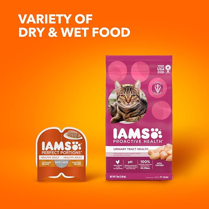 IAMS Proactive Health Adult Urinary Tract Healthy Dry Cat Food with Chicken, 3.5 lb. Bag