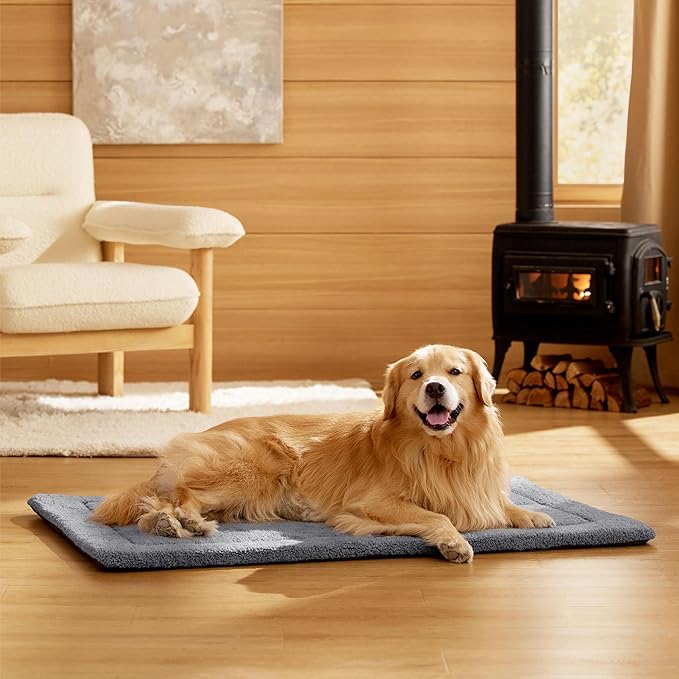 Bedsure Washable Dog Bed for Extra Large Dogs, Soft Foam Floor Pet Mat, Lightweight Travel Flat Puppy Mattress for Indoor Pet