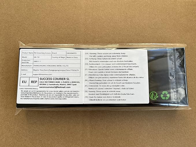 HASHIMOTO Dog Cutting Scissors for Grooming, Grooming Scissors for Dog, Straight Blade, Extremely Light Weight, Matte Surface, Designed for Professional Pet Groomers or Family DIY Use.