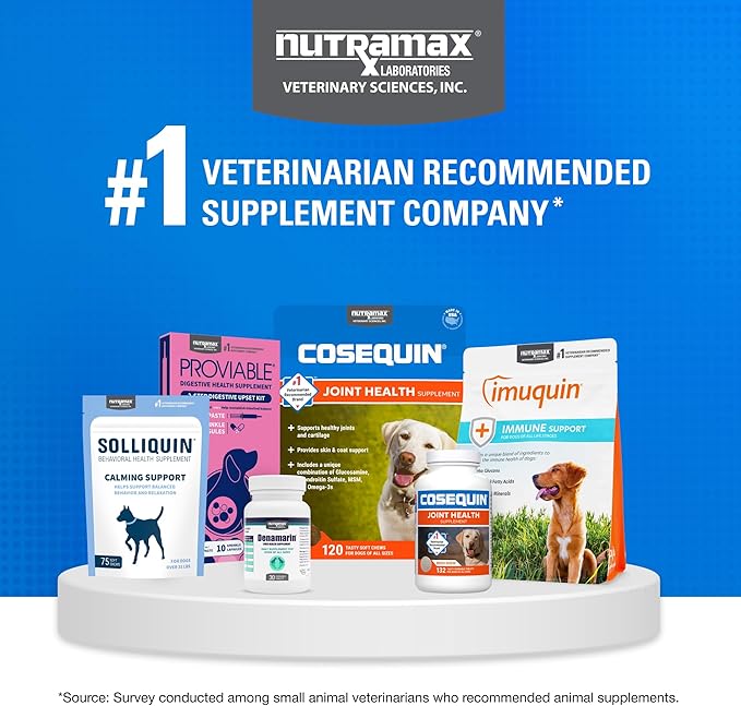 Nutramax Cosequin for Dogs Joint Health Supplement, Contains Glucosamine for Dogs, Plus Chondroitin and MSM, Supports Healthy Joints, For All Breeds and Sizes, Chewable Tablets, 132 Count