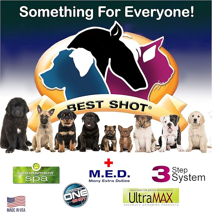 Best Shot Scentament Spa Botanical Body Splash, Detangler Spray, Body Spray for Pets, Cat and Dog Cologne Spray, Lemon Vanilla, 8 Oz.