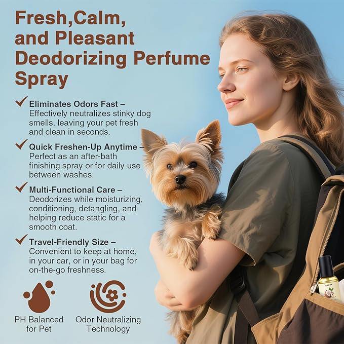 Dog Cologne & Pet Perfume – Long-Lasting Coconut & Vanilla Scent | Alcohol-Free Deodorizing Spray for Dogs & Cats, Gentle Non-sticky Grooming Formula, 4.06 oz