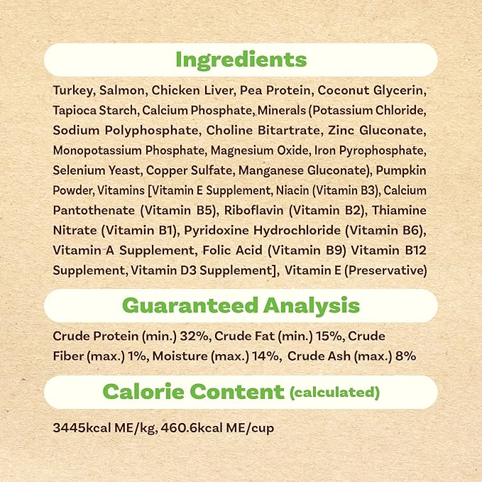 Afreschi Air-Dried Dog Food Turkey & Salmon Recipe 2.2 lb, All-Natural, Complete & Balanced, Grain-Free, High-Protein, Limited Ingredients