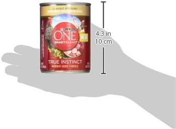 Purina ONE Wet Dog Food True Instinct Classic Ground Grain-Free Formula With Real Chicken and Duck High Protein Dog Food - (Pack of 12) 13 oz. Cans