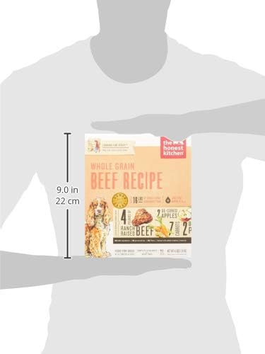 The Honest Kitchen Human Grade Wholemade™ Dehydrated Whole Grain Beef & Oat Dog Food - Complete & Balanced Meal or Topper - 4 lb Box