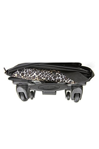 dbest products Pet Smart Cart, Medium, Leopard, Rolling Carrier with Wheels Soft Sided Collapsible Folding Travel Bag, Dog Cat Airline Approved Tote Luggage Backpack