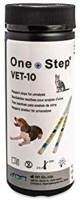One Step Pet Urine Testing Strips, 100 x Urinalysis Parameter Tests for Dogs, Cats & Animals, Pet Test Glucose Strips, Accurate Testing for Vets, Detects UTI, Bladder, Kidney, Liver, SG, pH
