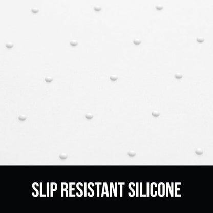 GORILLA GRIP 100% Waterproof Raised Edge BPA Free Silicone Pet Feeding Mat, Dog Cat Food Mats Contain Spills Protects Floors, Placemats for Cats and Dogs Water Bowl, Pets Accessories 16x10, White