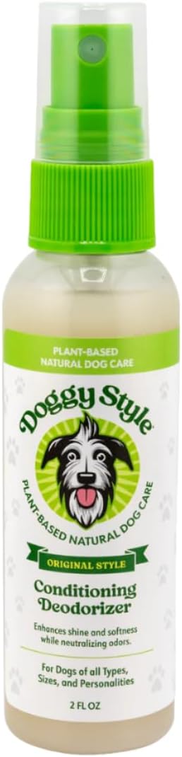 DOGGY STYLE Plant-Based & Hypoallergenic Deodorizing Spray – Conditioning, Long Lasting with Olive Oils, Coconut Oils to Relieve Itchiness, Natural Rosemary for Fresh Smelling Puppies & Pets