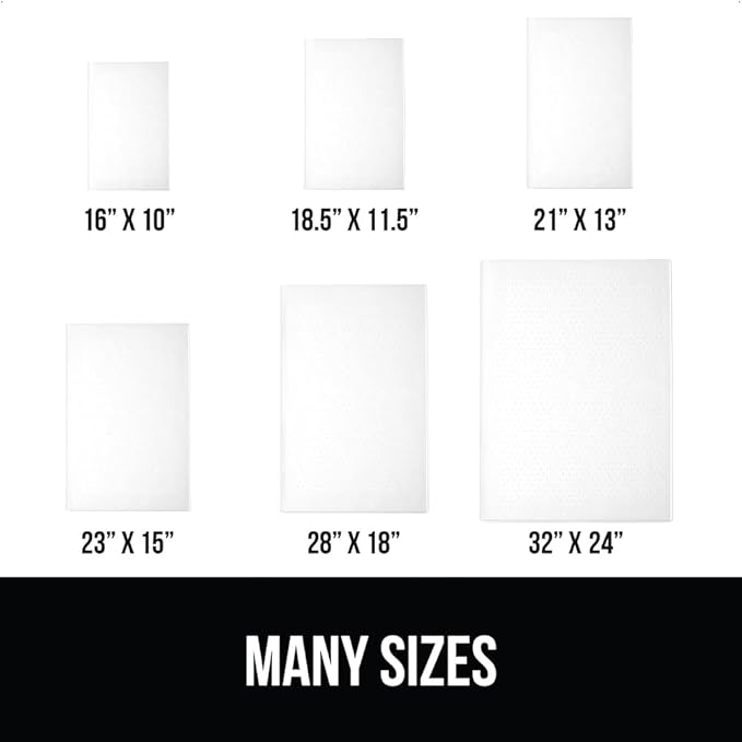 GORILLA GRIP 100% Waterproof Raised Edge BPA Free Silicone Pet Feeding Mat, Dog Cat Food Mats Contain Spills Protects Floors, Placemats for Cats and Dogs Water Bowl, Pets Accessories 16x10, White