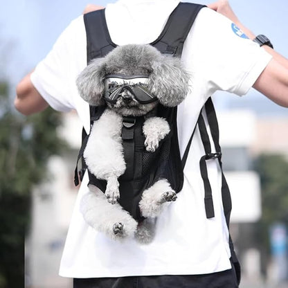 Pet Front Dog Carrier Backpacks, Adjustable Dog Backpack Carrier, Comfortable Shoulder Straps, Soft Sponge Cushion, Designed to Fit Pets, S Size, 2-7LB