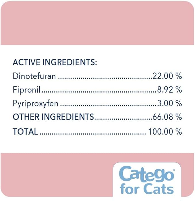 Catego for Cats Flea and Tick Treatment & Prevention (over 1.5 lbs) 3-month supply