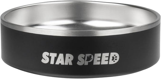 StarSpeed 24oz Stainless Steel Dog Bowls with Rubber Bottom Non-Slip Double Wall Metal Outdoor Dog Food and Water Bowls Weighted Insulated Pet Feeding Bowl for Small,Medium Sized Dogs or Cats