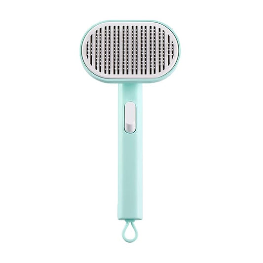 Cat Brush for Grooming, Pet Hair Removal Tool for Cats, Comfortable Grooming Comb for Daily Use, Green