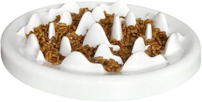 Lorde Slow Feeder Cat Bowls, Ceramic Fun Slow Feed Interactive Bloat Stop Puzzle Cat Bowl Healthy Eating Diet Pet Dog Slow Feeding Bowls…