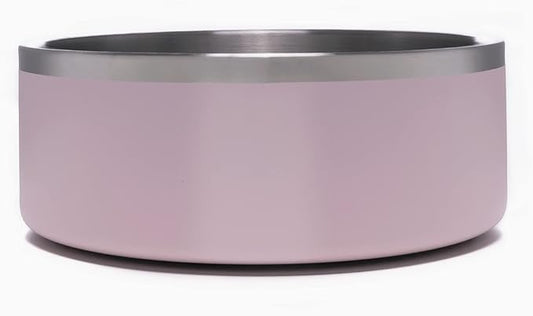4Knines Dog Bowl Stainless Steel Non-Slip Bottom for Food and Water (Pink)