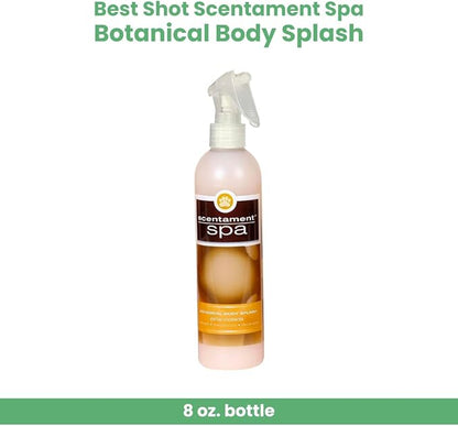 Best Shot Scentament Spa Botanical Body Splash, Body Spray Conditioner for Pets, Cat and Dog Cologne Spray, Alcohol-Free, Ready-to-Use Detangler Spray, Pina Colada, 8 Oz.