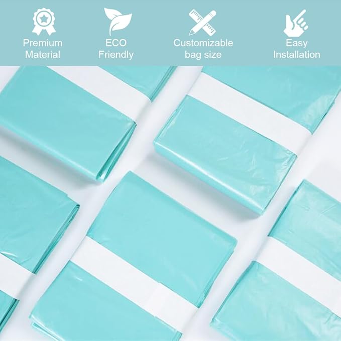 Cat Litter Pail Liner Refills Bags Compatible with Litter Champ Litter Pail, Lightly Scented, Green, 6 Count