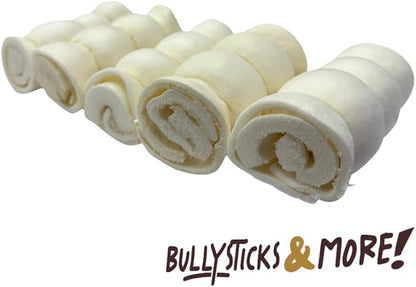 BULLYSTICKS & MORE 6 Inch Beef Cheek Rolls for Dogs (6" Extra Thick - 3 Count) - Beef Cheek Bones for Dogs - Dog Parents Choice - Premium No Hide Rolls