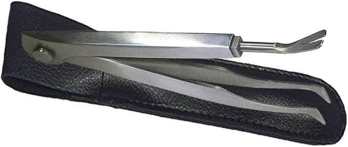 eTradewinds Tick Remover Tool | Tick-Off Pro | Hygienic All Stainless Steel Tick Removal Tool with Leather Case (4-Pack)