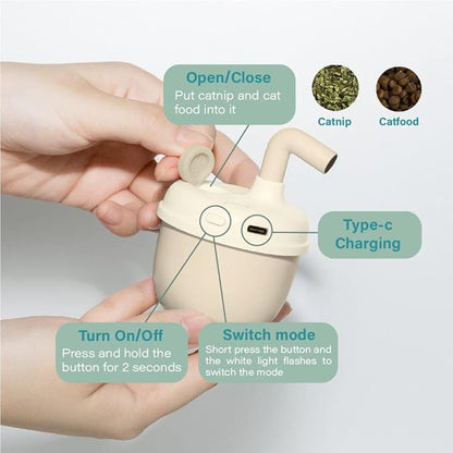 CALEMBOU Cat Laser Toy,Pet Automatic Laser Cat Toys for Indoor Cats Kitten Tumbler Interaction Toys, USB Charging, 360 Degree Irregular Rotation Three Adjustable Modes