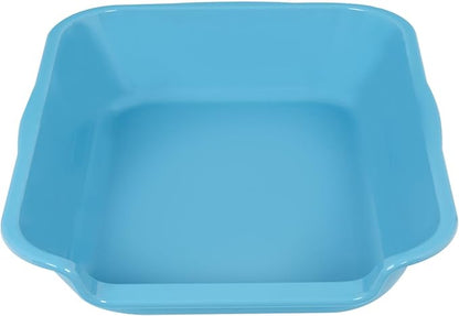 2 Pack Extra Large Dog Litter Box Pan Tray (ABS Material), Low Entry Jumbo Senior Litter Boxes for Multiple Kitten Big Cats, Pet Safe Indoor Dog Potty (Light Blue, 20" L x 15" W)