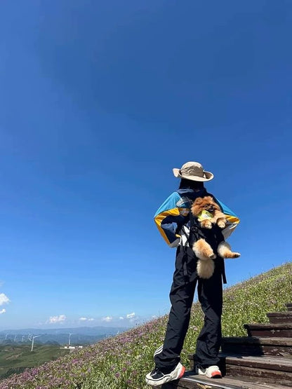 Pet Front Dog Carrier Backpacks, Adjustable Dog Backpack Carrier, Comfortable Shoulder Straps, Soft Sponge Cushion, Designed to Fit Pets, S Size, 2-7LB