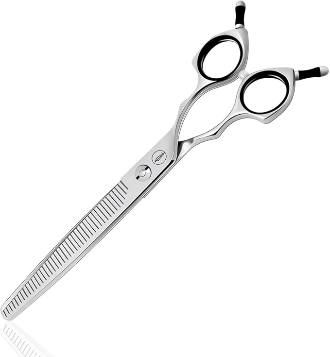 HASHIMOTO Straight Fluffer Scissors for Dog Grooming, 42 Teeth, 50% Thinning Rate, 7.0 inch, Light Weight, Designed to Remove Bulk Quickly While Leaving a Natural Finish for Groomers.