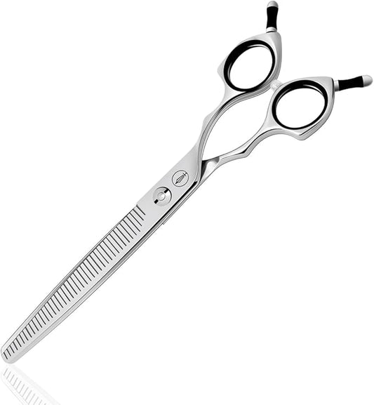 HASHIMOTO Straight Fluffer Scissors for Dog Grooming, 42 Teeth, 50% Thinning Rate, 7.0 inch, Light Weight, Designed to Remove Bulk Quickly While Leaving a Natural Finish for Groomers.