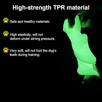 Glow-in-The-Dark Flying Discs, Interactive Dog Flyer Toys, Soft Lightweight Dog Catch and Fetch Toys, Floats in Water & Safe on Teeth, 9 inch (Large, Glow)