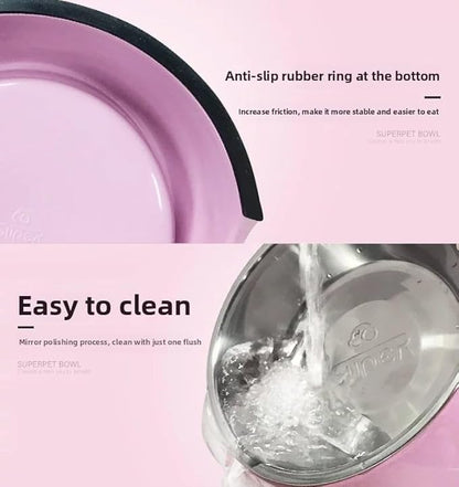 Pet Bowls Stainless Steel Dog Cat Pet Bowl Universal Pet Water and Food Bowls 4 Sizes and 5 Colors Available (S, Blue)