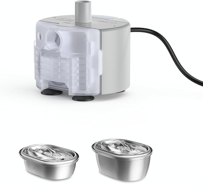 PETLIBRO Replacement Pump for Cat Water Fountain Stainless Steel, Compatible with101oz/3L, Adjustable Water Flow Pet Water Fountain, Super Quiet Dog Water Dispenser