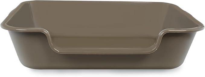 1 Pack Extra Large Dog Litter Box Pan Tray (ABS Material), Low Entry Jumbo Senior Litter Boxes for Multiple Kitten Big Cats, Pet Safe Indoor Dog Potty (Chocolate, 24" L x 20" W)