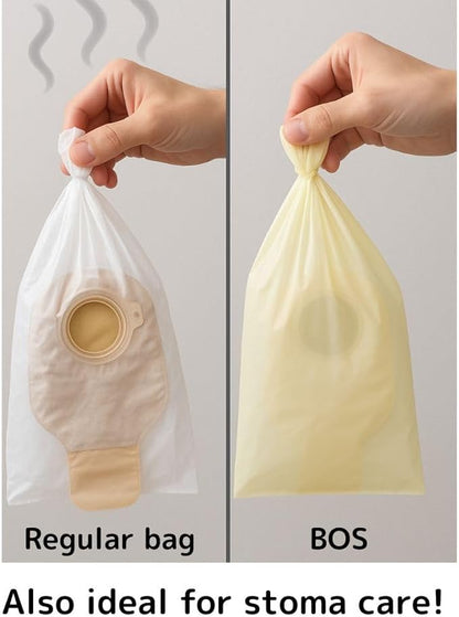 BOS Amazing Odor Sealing Cat Waste Disposal Bags - Durable and Unscented [Size: M, Color: Light blue] (90 count, Pack of 1) (90 Bags)