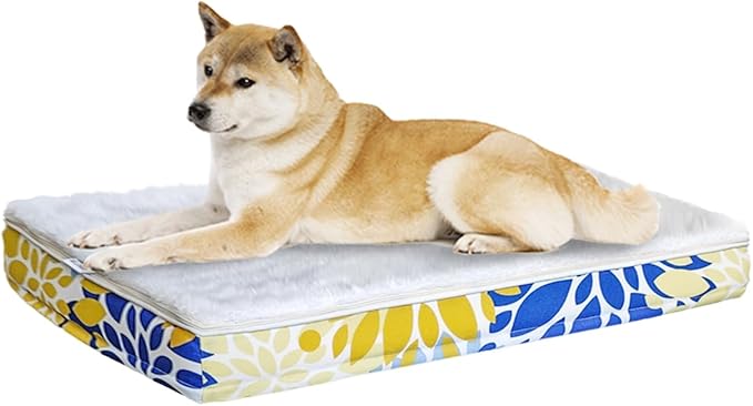 Dog Bed Medium Large Size Dogs Sleeping Mat Dog Orthopedic Foam with Bolster Washable Dogs Bed Sofa Pet Bed with Removable Cover