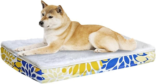 Dog Bed Medium Large Size Dogs Sleeping Mat Dog Orthopedic Foam with Bolster Washable Dogs Bed Sofa Pet Bed with Removable Cover