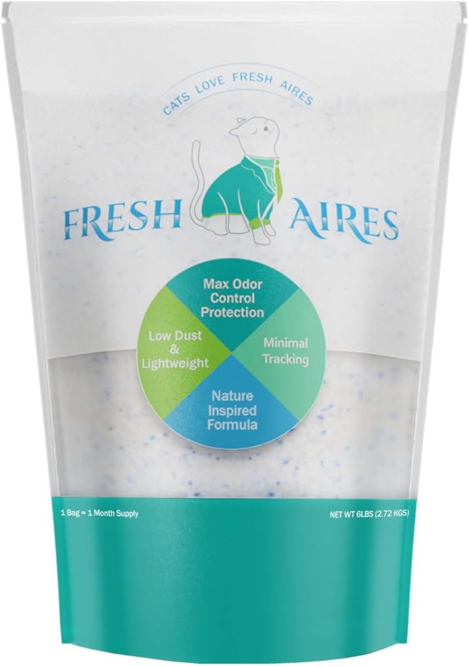 Silica Crystal Cat Litter | Unscented, Lightweight, Non-Clumping, Low Dust & Tracking, Long-Lasting Odor Control for Cats and Kittens | 6 lb Bag of Crystal Litter