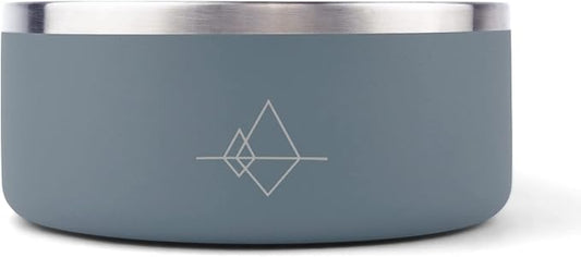 MADE TO ROAM Premium Everest Bowl - Stainless Steel Double-Walled Vacuum-Insulated Dog Bowl with Non-Slip Grip (Virginia Mountains, 32oz)