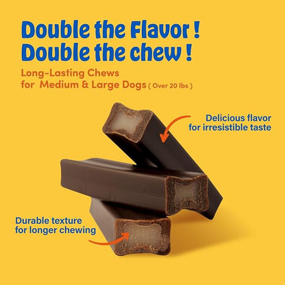 N-Bone Mega-Bone Long-Lasting Dog Chews, Cheeseburger Flavor, 6count, 16.8oz