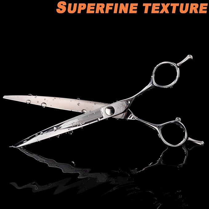 High-end Professional Dog Grooming Curved Scissors Pet Curved Shears 7.5 Inches Extremely Very Sharp Made Of Stainless Steel Alloy By Hand For Dog Cat Groomer