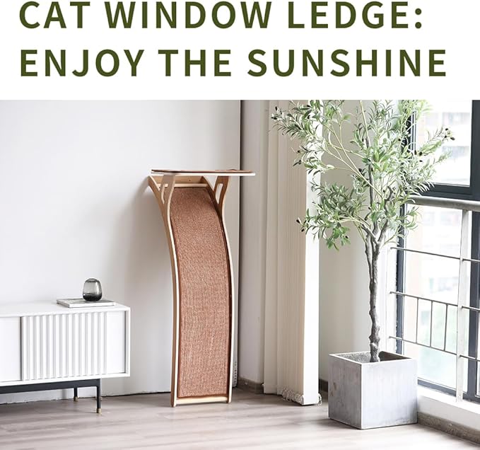 47in Cat Tree,cat Scratching Post,cat Window Perch,for Large Cats and Kittens, Specially Suction Cup, Capable of withstanding 80 pounds