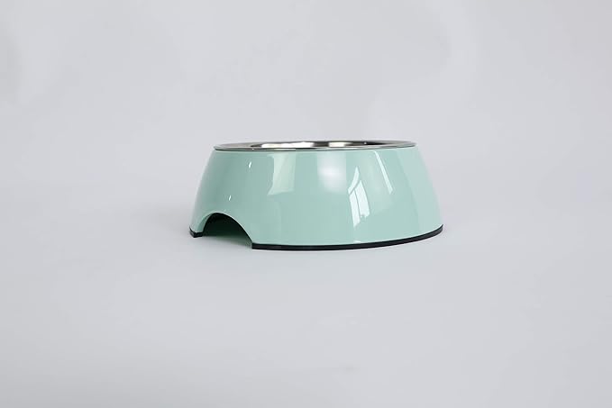 Pet Bowls Stainless Steel Dog Cat Pet Bowl Universal Pet Water and Food Bowls 4 Sizes and 5 Colors Available (L, Green)