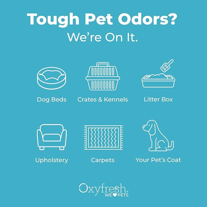 Oxyfresh Extra Strength Pet Urine Odor Eliminator for Home Spray - Goodbye to Stinky Odors - No Fragrance, No Harsh Chemicals - Works on Contact - Upholstery & Auto - Safe & Pet Parents Love It